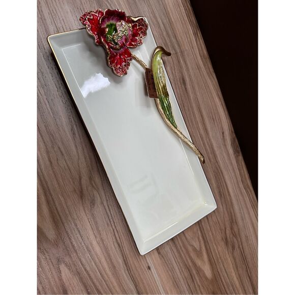 $695 Jay Strongwater Calista Tulip Tray - Picture 3 of 15